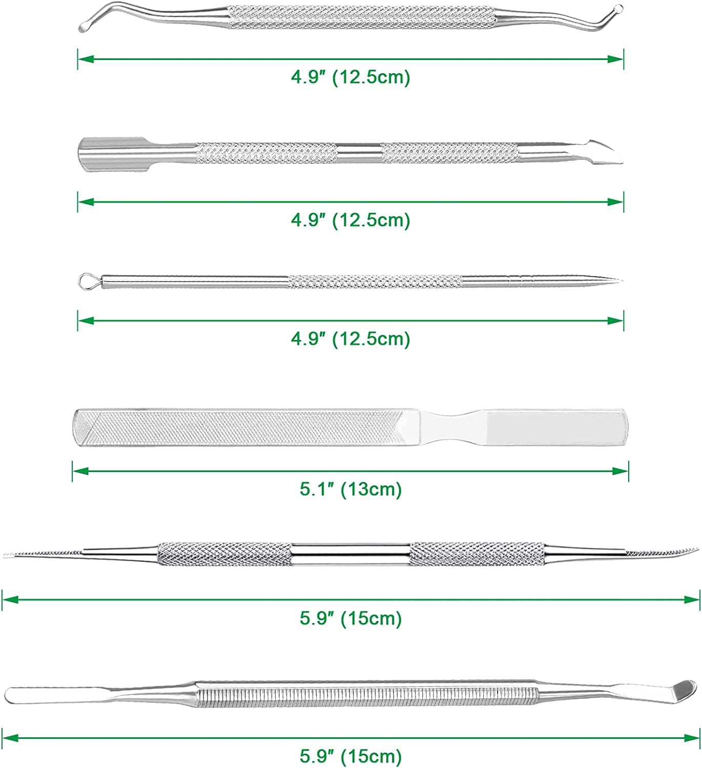 Ingrown Toenail Removal Tool Kit - 6-Pack Surgical Stainless Steel Files & Lifters | Professional Pedicure Tools for Pain Relief