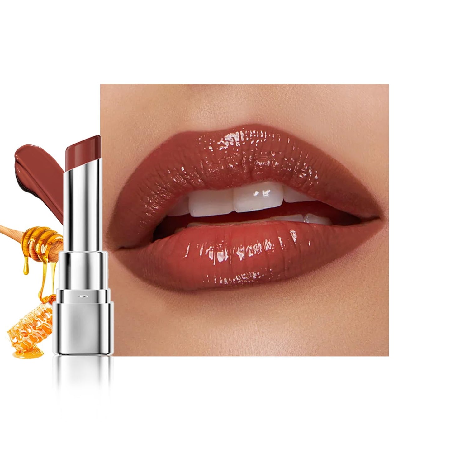 Pink Honey Tinted Lip Stain - Hydrating Lip Balm & Gloss | Moisturizing Lip Color for All Skin Tones