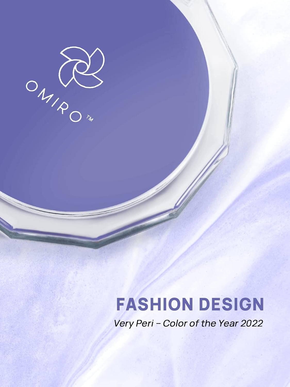 Compact Makeup Mirror with 1X/10X Magnification - Mini Folding Design for Purses | Color of the Year 2022 - Very Peri