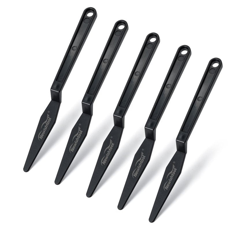 NEWISHTOOL Window Tint Tool, 5 PCS Black Corner Squeegee with Long Handle and Flat Lip for Window Tinting Film Installation