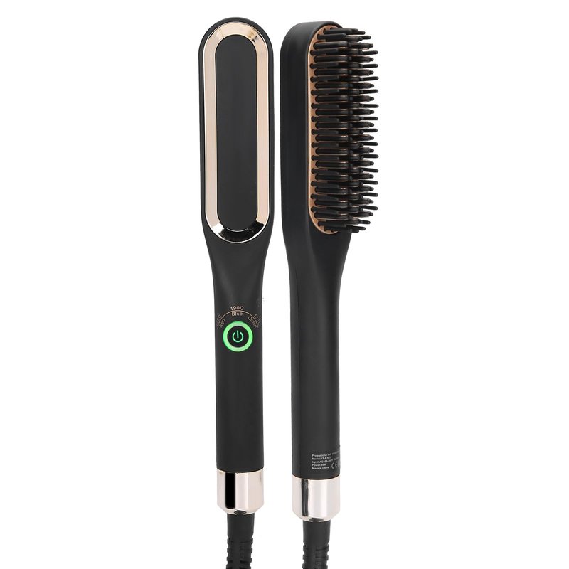 Electric Beard Straightening Comb, Multifunctional Beard Straightener Brush for Men 100‑240V Grooming Gifts for Men (US Plug)