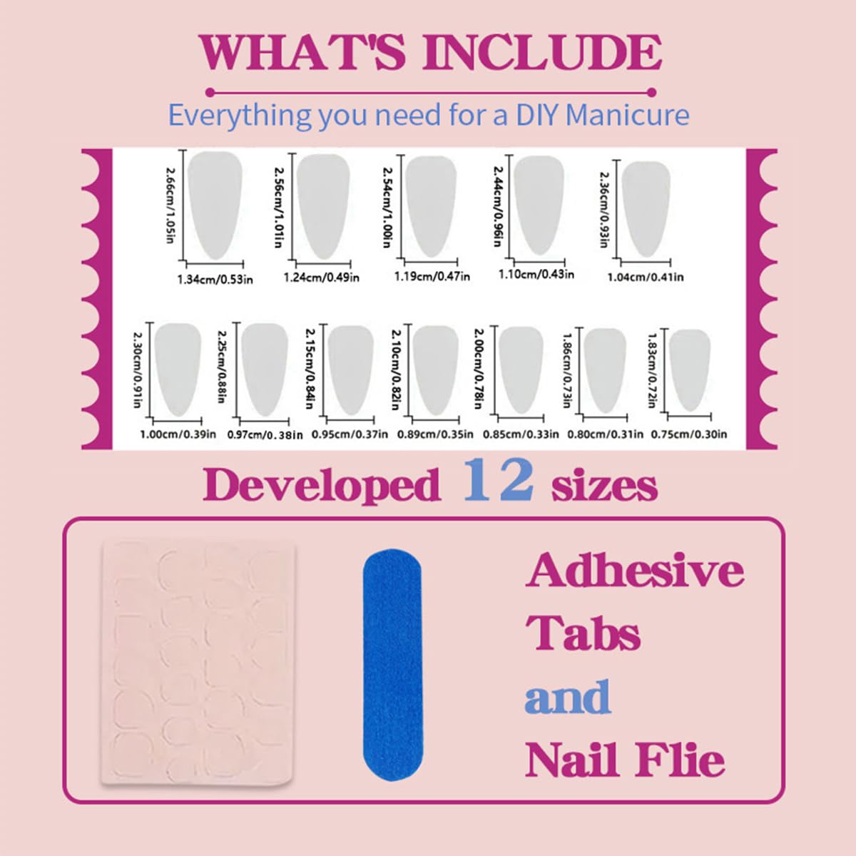 Almond Shape Press-On Nails - Cute Green French Tip with Flower & Strawberry Bow Designs | 30 Pcs Glossy Pink Acrylic for Summer Manicure