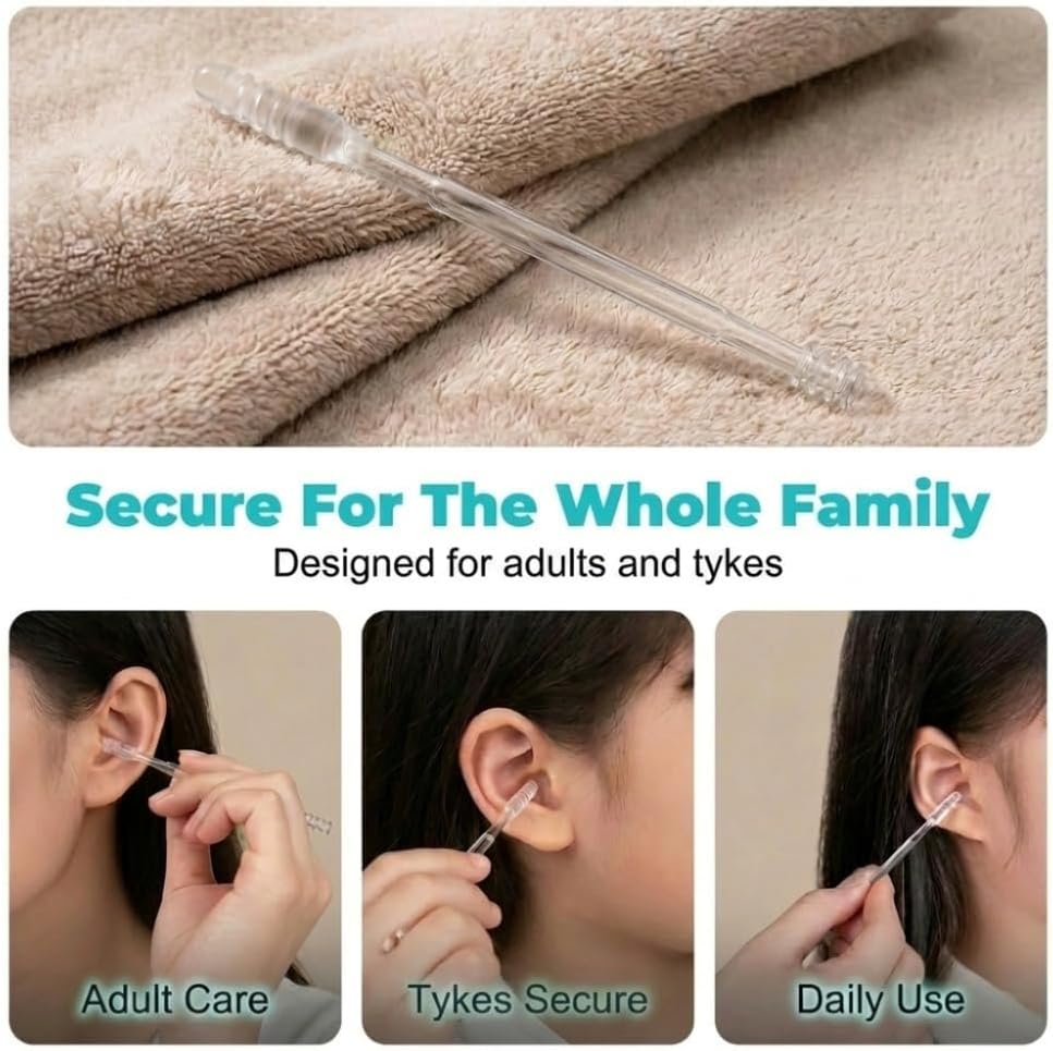 Reusable Sticky Ear Cleaning Sticks - Gentle Earwax Removal Tool for Adults | 48 Pack