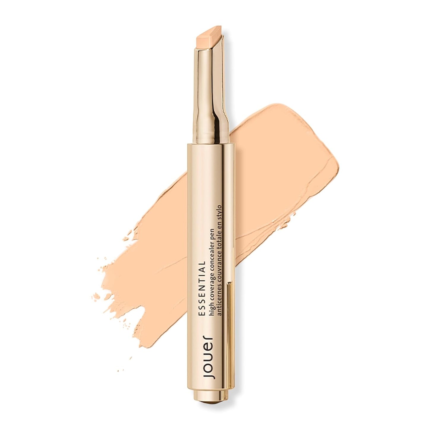 Jouer Essential High Coverage Concealer Pen - Brightening Under Eye Concealer for Dark Circles | Hyaluronic Acid & Vitamin E