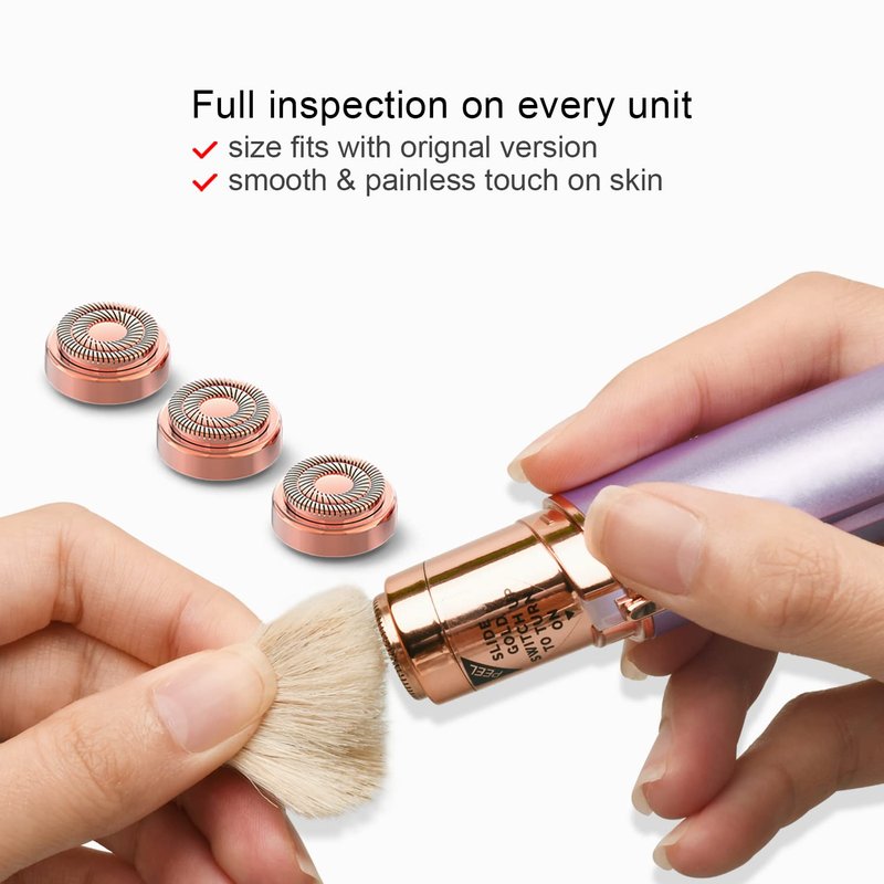 Gen 2 Replacement Heads Compatible with Flawless Facial Hair Remover for Women, Double Ring Replacement Blades for Old Flawless, 6 Count