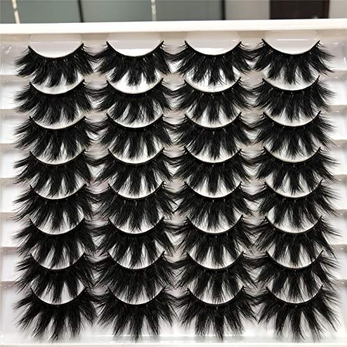 ALICROWN E-Thick Dramatic False Eyelashes 16 Pairs, Lightweight, Reusable Faux Mink