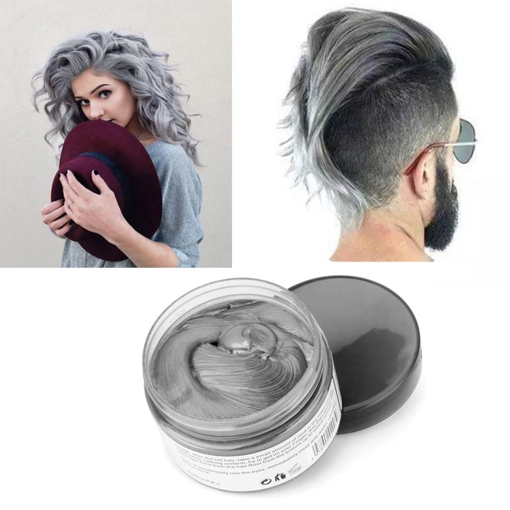 Temporary Silver Gray Hair Spray Color Wax - Washable Hair Dye for Cosplay, Halloween & Parties | 4.23 Oz