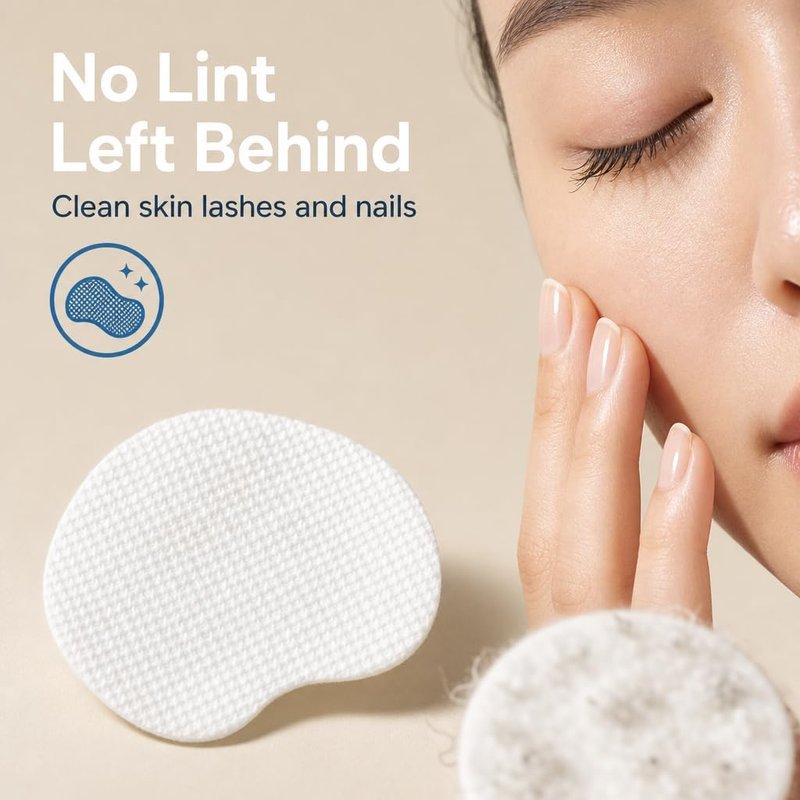 Exfoliating Cotton Rounds - Double-Sided Korean Toner Pads | Lint-Free Makeup Remover for Skin Care