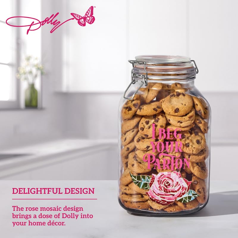 Dolly Parton 101 oz Glass Preserving Clamp Jar - Pink