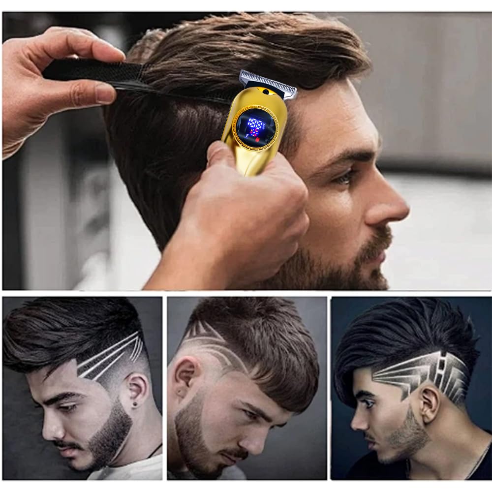 Professional Hair Clippers for Men - Hair Clippers & Hair Trimmer & Beard Trimmer and Nose Hair Cutter, Hair Cutting Kit with LCD Display Clippers for Men Father