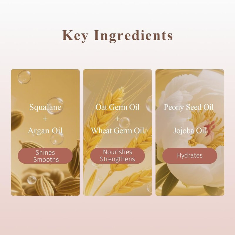 Hair Perfume Oil for Women - Moroccan Argan & Jojoba | Hydrates & Repairs Curly Hair, 1.35 Oz