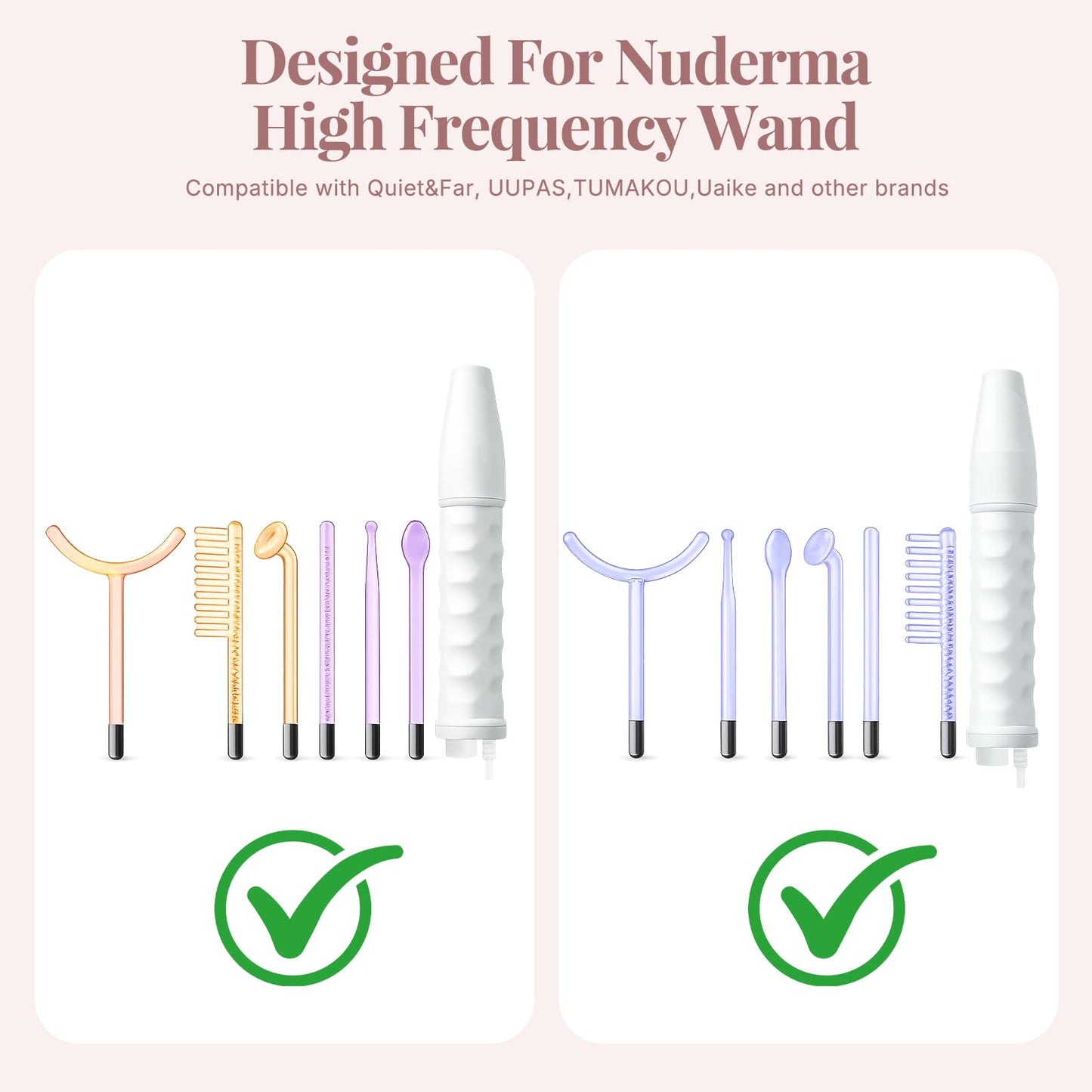 Case for NuDerma High Frequency Wand, Fits for TUMAKOU/Quiet&Far/UUPAS/Uaike/DARSONVAL Skin Machines, Travel Carrying Case for Professional Skin Portable Clinical high Frequency - Pink (CASE ONLY)
