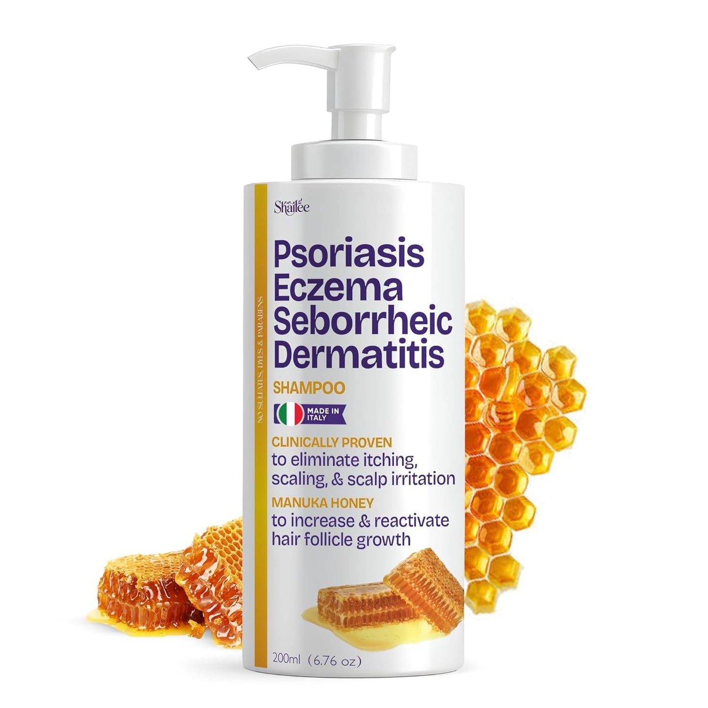 Psoriasis Shampoo - Antifungal Treatment for Eczema, Folliculitis & Seborrheic Dermatitis | Manuka Honey Formula