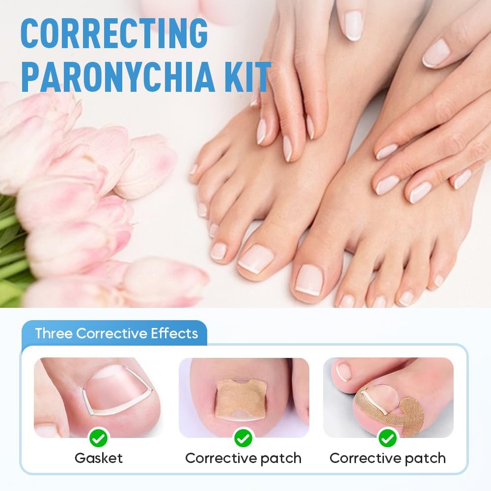 Ingrown Toenail Corrector Set,Curved Toenails Corrector Strips, Painless File and Lifter Pedicure Tools for Women Man with Breathable Ingrown Nail Correction Patch(16 PCS)
