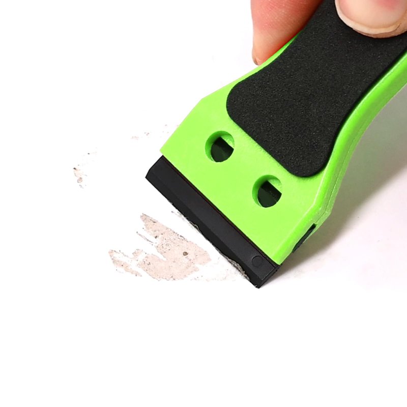 EHDIS 2pcs Plastic Razor Scraper 6-inch Long Handle Adhesive Remover Tool with 100 Double-Edge Blades for Window Tint Vinyl Scraper Decal Sticker Glue Remove (‌Neon-Green)