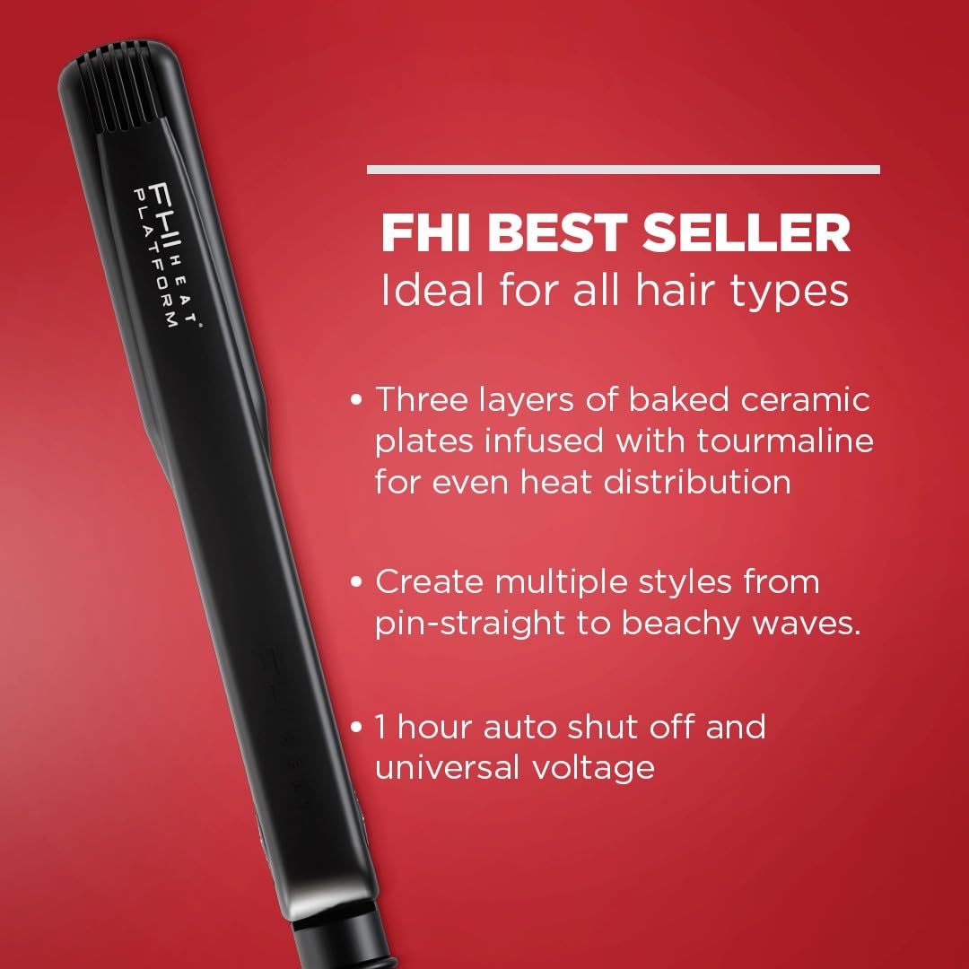 FHI Heat Tourmaline Hair Straightener - Professional Styling Tool for All Hair Types