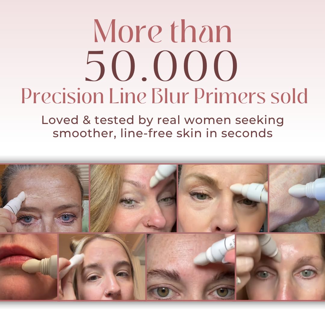 CocoBeauty Precision Line Blur Primer - Pore Smoothing Makeup Base for Mature Skin with Niacinamide & Hyaluronic Acid | Anti-Aging Formula