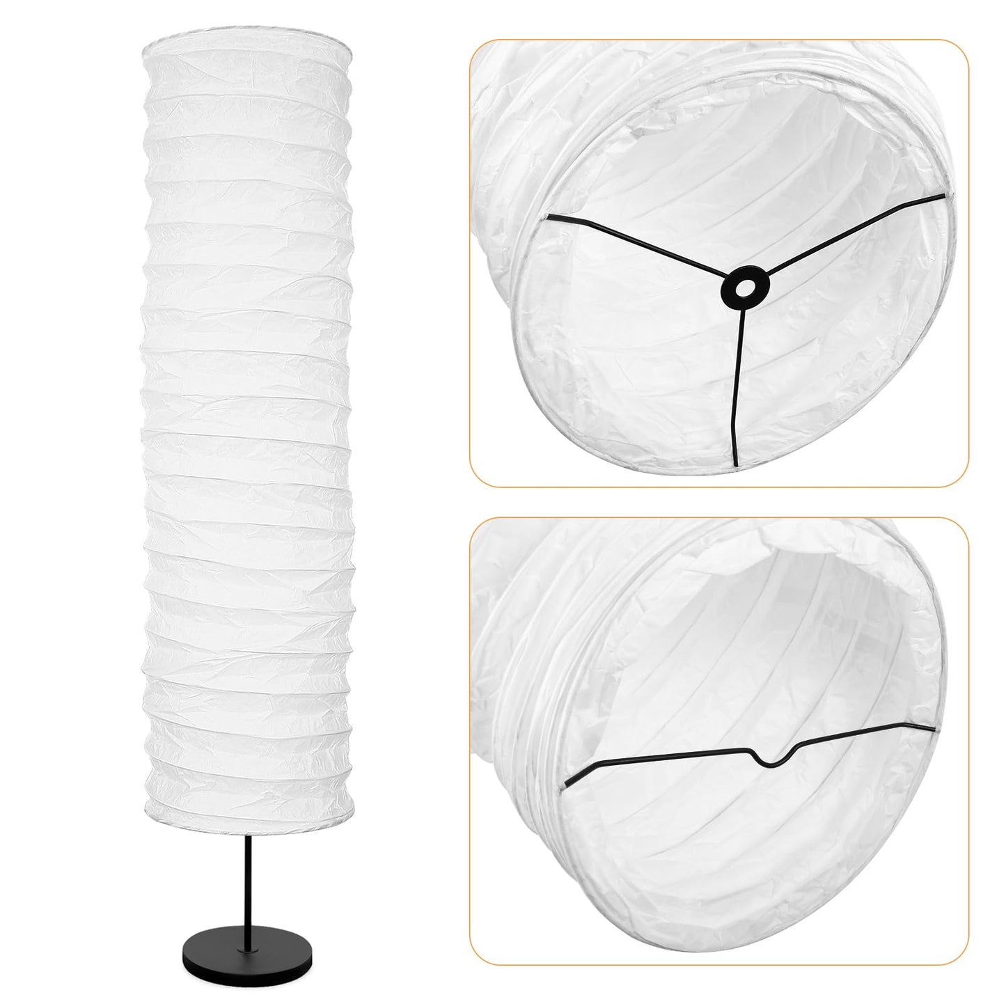 Uonlytech Paper Floor Lamp Shades Nordic Style Table Light Cover Barrel Chandelier Protector for Home Hotel Bedside Desk Wall Floor Lamp