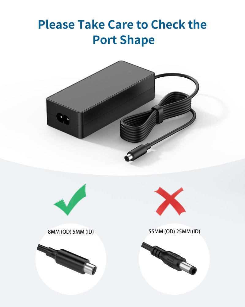 VHBW 42V 2A Charger for 36V Li-ion Scooter Battery, 8mm OD 5mm ID DC Plug, for Bird Air/Flex/One, Xiaomi M365/Pro/1S, AOVOPRO ES60, Not for 24V/48V or Other Ports