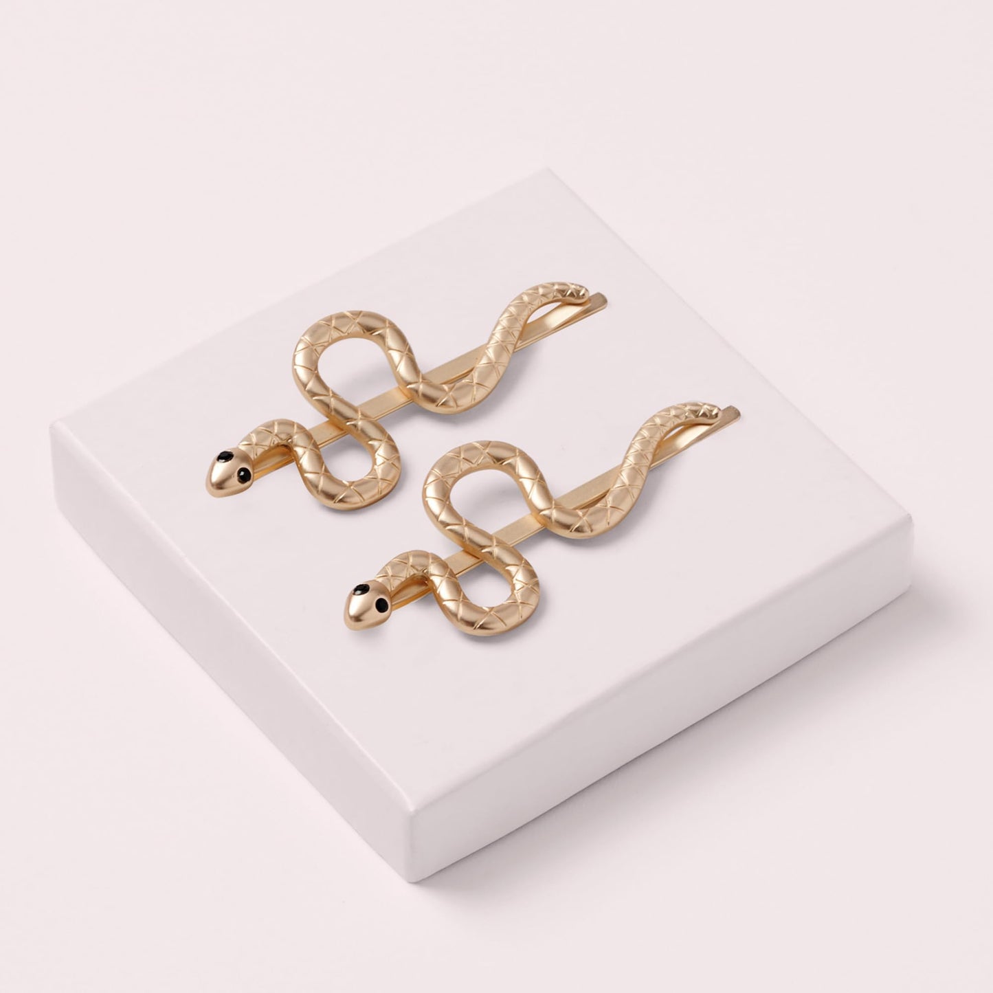 The Hair Edit Temptation Bobby Pins - Decorative Gold Metal Snake-Shaped Hair Clips