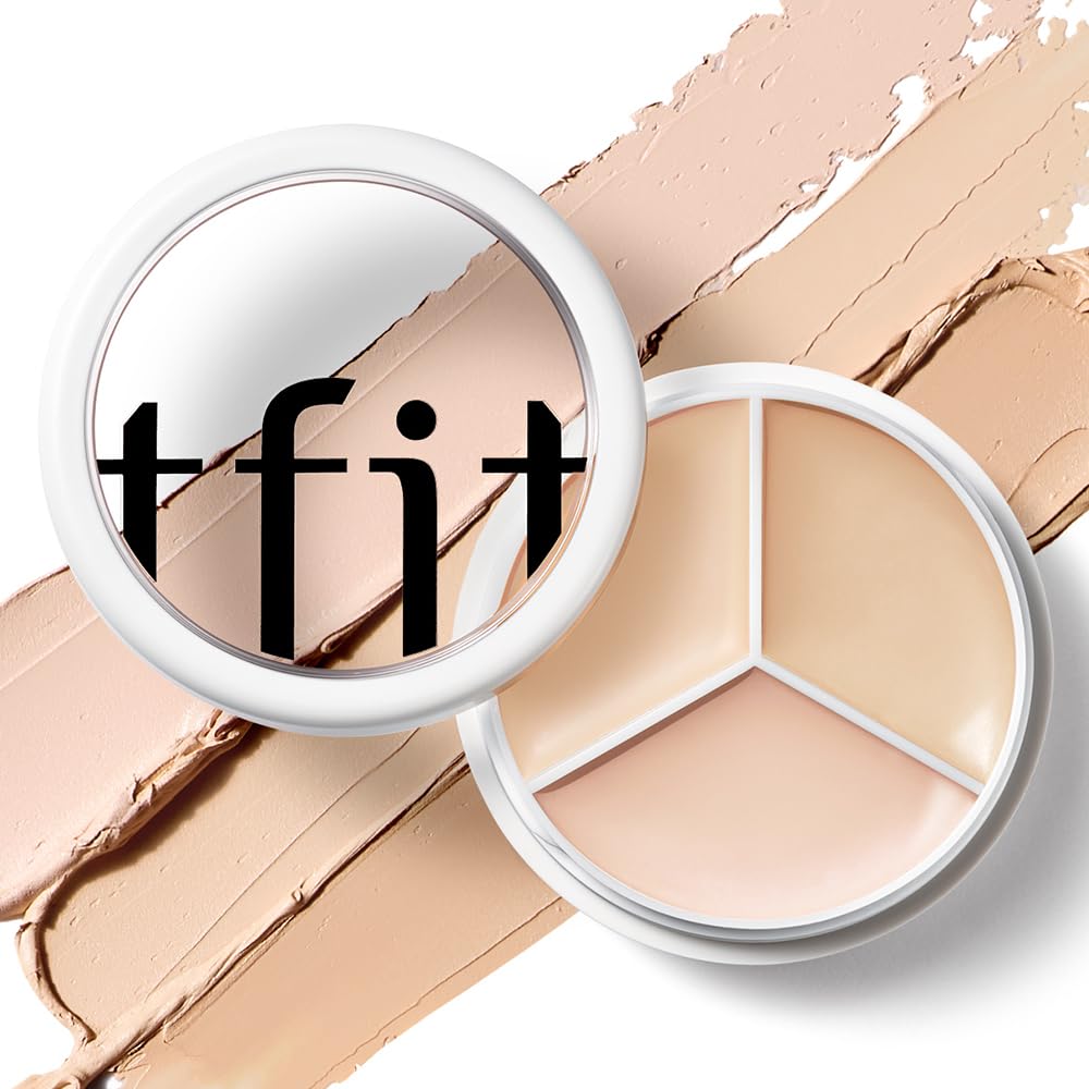 TFIT Multi-Use Pot Concealer - High-Pigmented, Full Coverage Formula | Crease-Proof for Dark Circles & Blemishes (00 Light, 0.52 Oz)