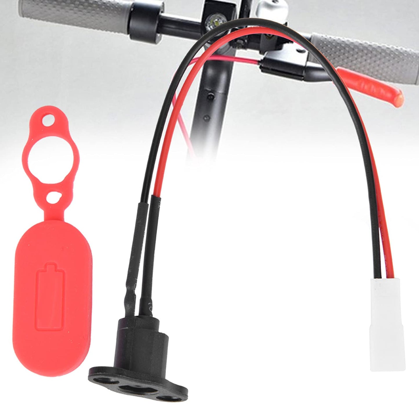 Qiilu Electric Scooter Charger Port Aovo Pro Charging Port Gel Silicone Sleeve Charging Port with Waterproof Cover for M365 Electric Scooter Sory