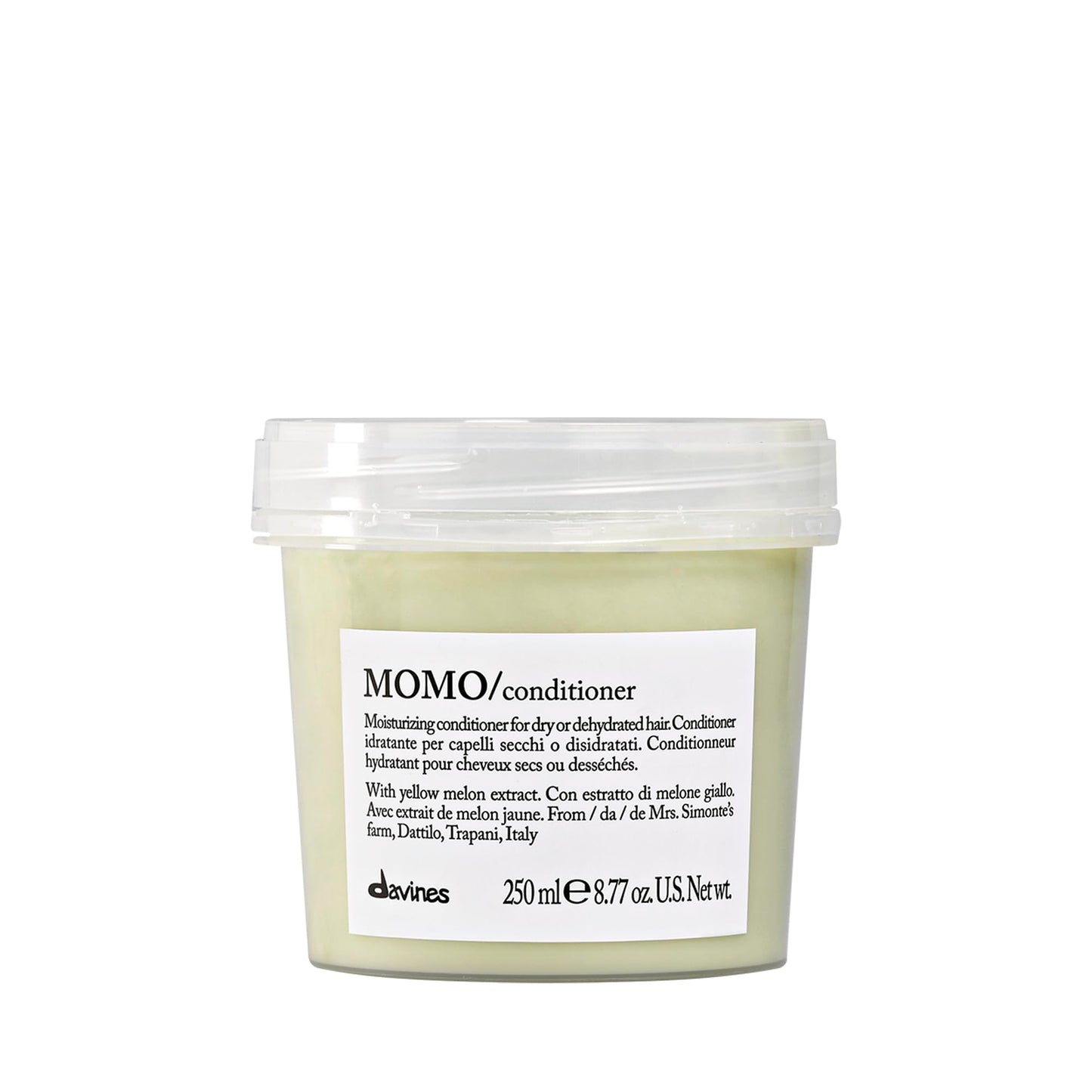 Davines MOMO Conditioner, Moisturizing Untangling Formula for Dry and Dehydrated Hair - Promoting Lasting Hydration, Softness, and Shine for Silky Results with Melon Extract, 8.45 Fl Oz