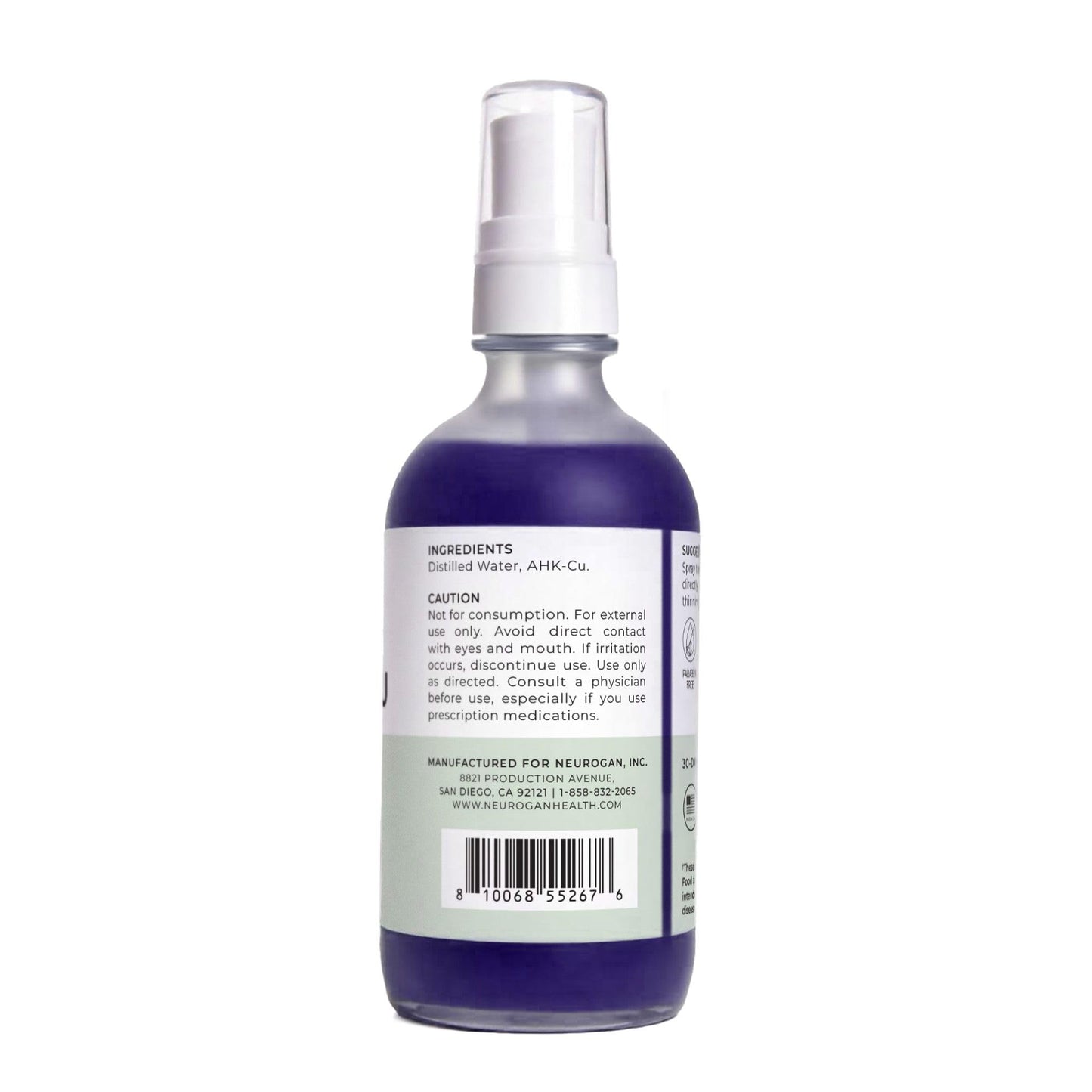 Neurogan AHK-Cu Hair Elixir Expert - Lightweight Copper Peptide Serum Spray for Hair & Scalp Care - Cosmetic Moisturizer Spray, Made in USA2 oz