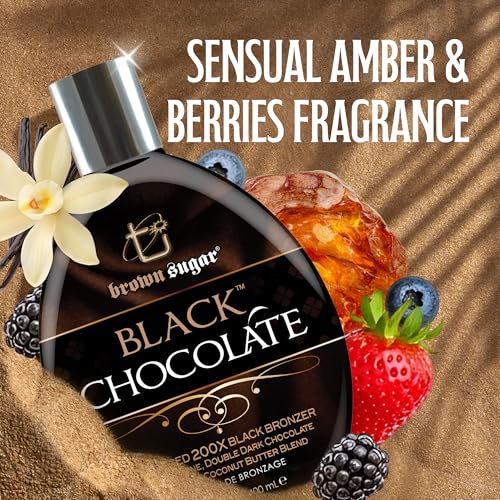 Brown Sugar 200X Black Bronzer Tanning Lotion - DHA Free, 13.5 Fl Oz