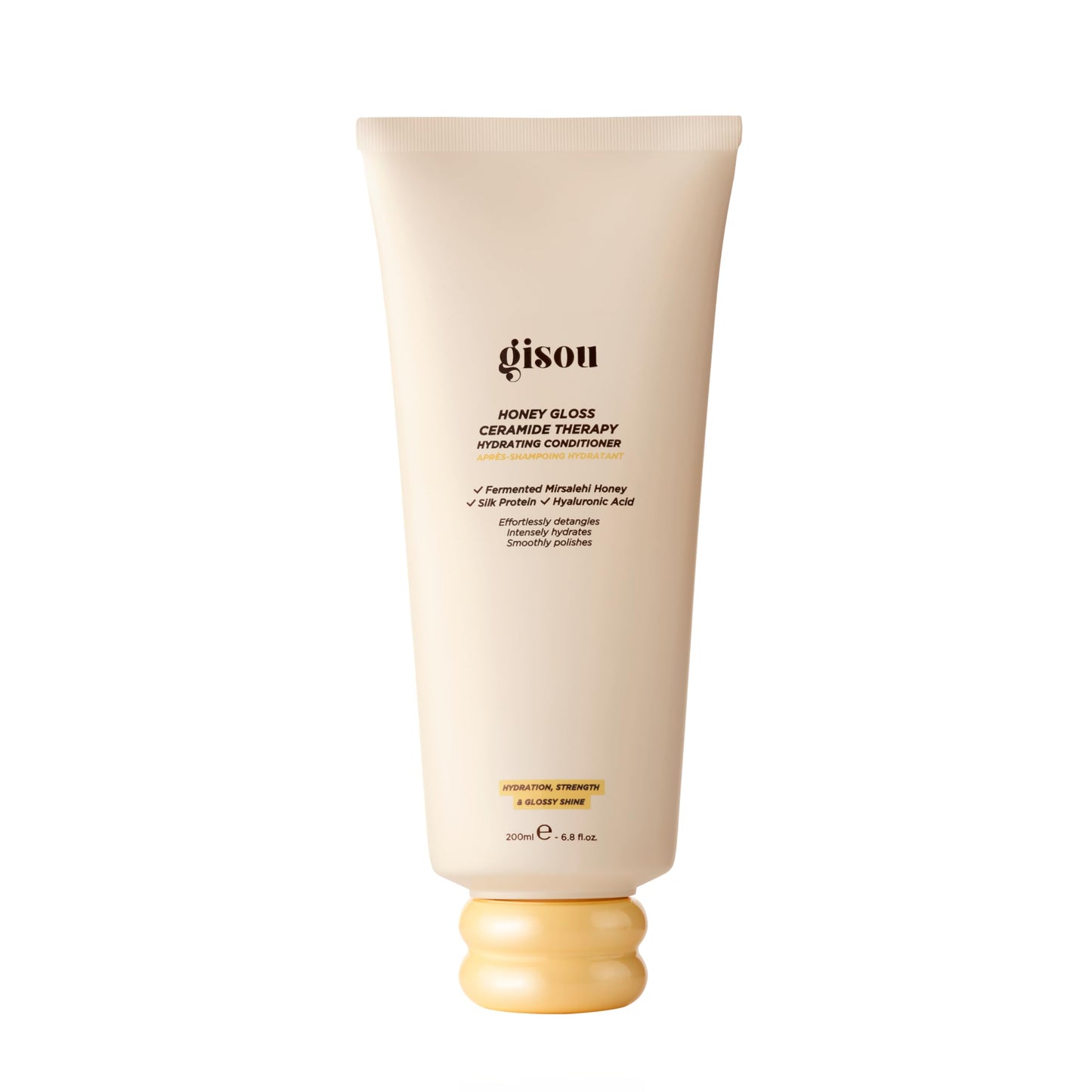 Gisou Honey Gloss Ceramide Therapy Hydrating Conditioner – Smooths, Detangles & Adds Shine with Mirsalehi Honey & Ceramides (6.8 Fl Oz)