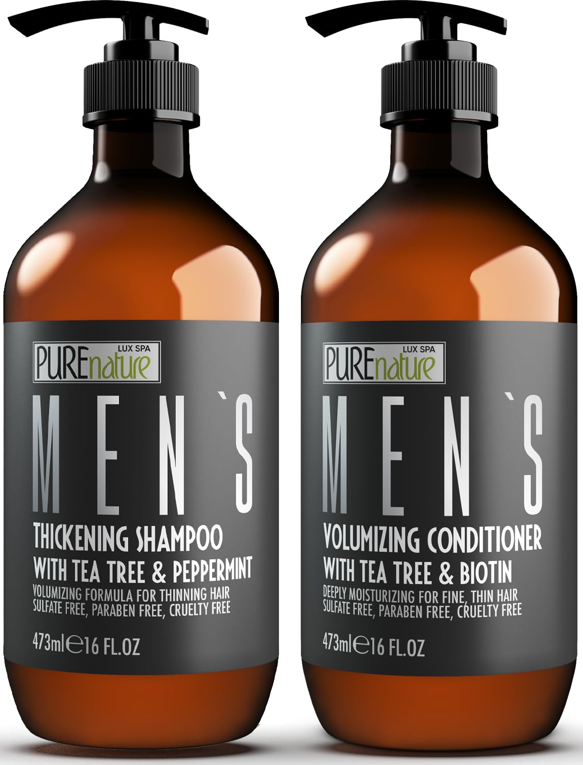 Tea Tree Oil Shampoo & Conditioner Set - Sulfate & Paraben Free | Anti-Dandruff Treatment for Oily Hair & Itchy Scalp