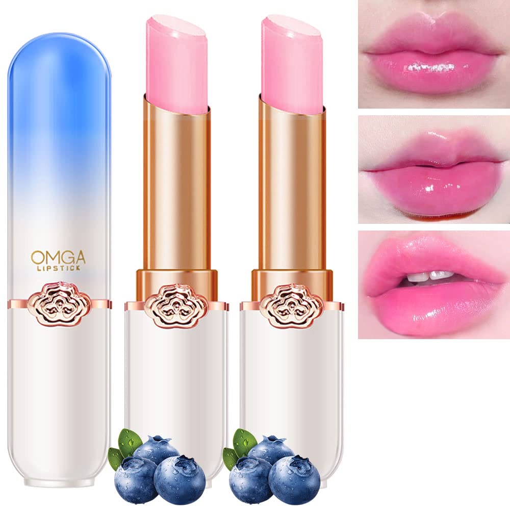 Peach Color Changing Lipstick - Long Lasting Waterproof Lip Stain | Moisturizing Lip Balm Set (6 Pcs)