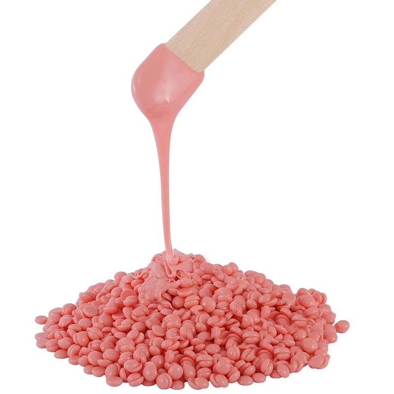 2.5lb Hard Wax Beads, Scented Stripless Wax Bead for Sensitive Skin, Professional Brazilian Waxing Bead, Bikini, Body, Face, Legs, Back, Chest, Coarse Hair Removal, At-Home Salon, 20 Wooden Sticks