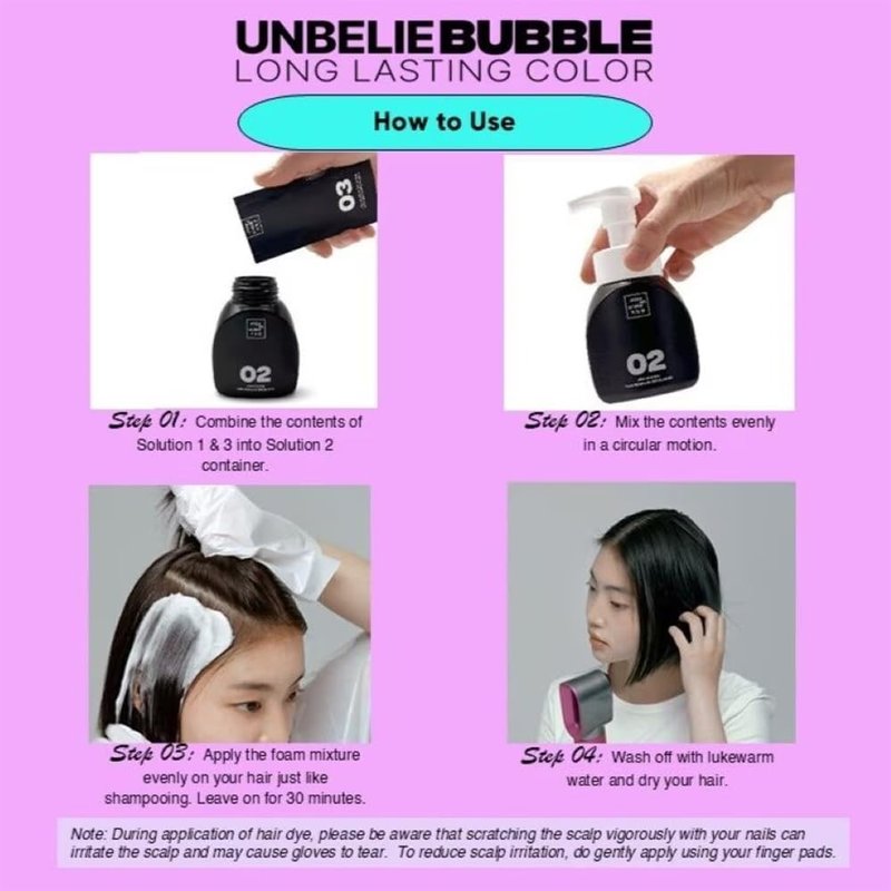 Hello Bubble Hair Color Dye Set - Ash Beige (10AB) | Long-Lasting, Easy Application