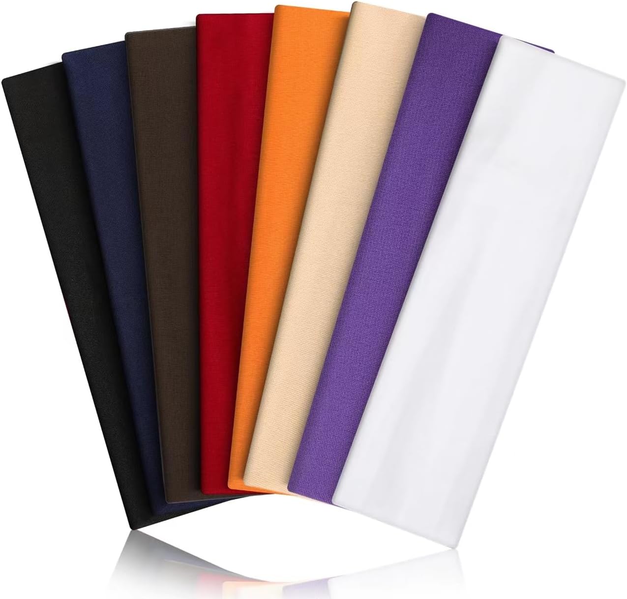 Non-Slip Sports Headbands - 8PCS Elastic Running Bands for Men & Women | Soft, Sweat-Absorbent Design