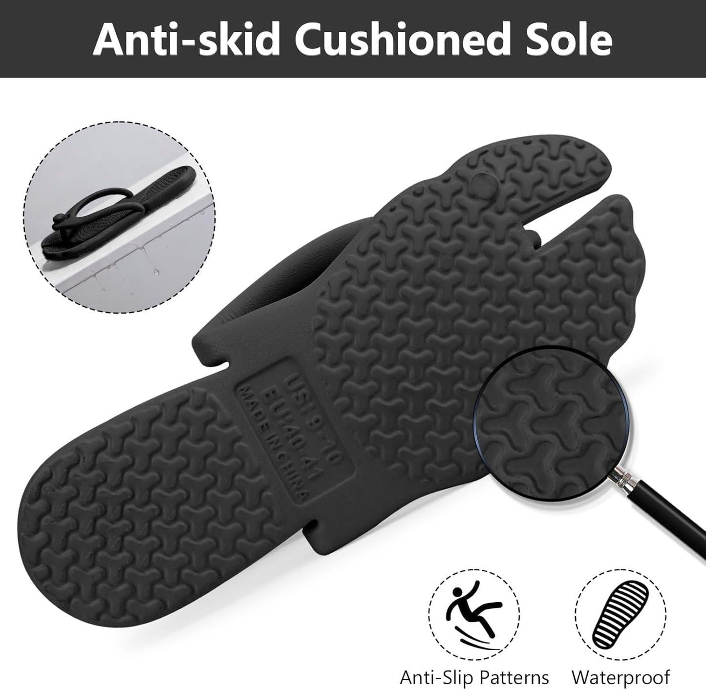 Flip Flops for Women & Men - Lightweight Non-Slip Travel Slippers | Quick Dry Shower & Beach Sandals