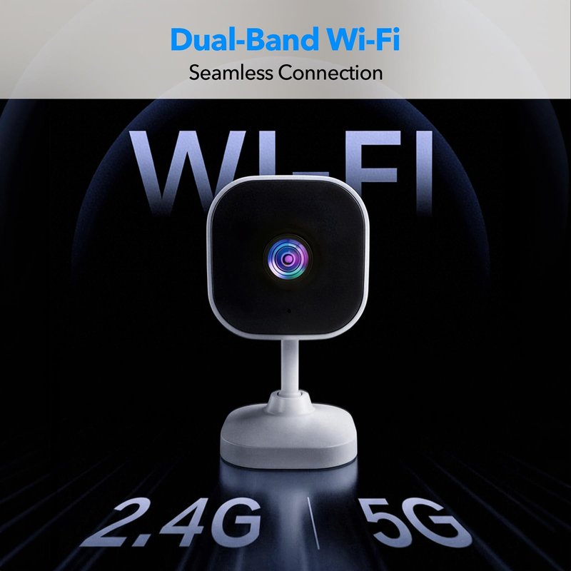 OZHGQ 2K Cameras for Home Security Dual-Band 5G/2.4GHz WiFi Indoor Camera Baby Monitor & Pet Camera for Dog Cat Elder AI Motion Detect 2-Way Audio Night Vision 24/7 Local Recording SD Cloud Storage