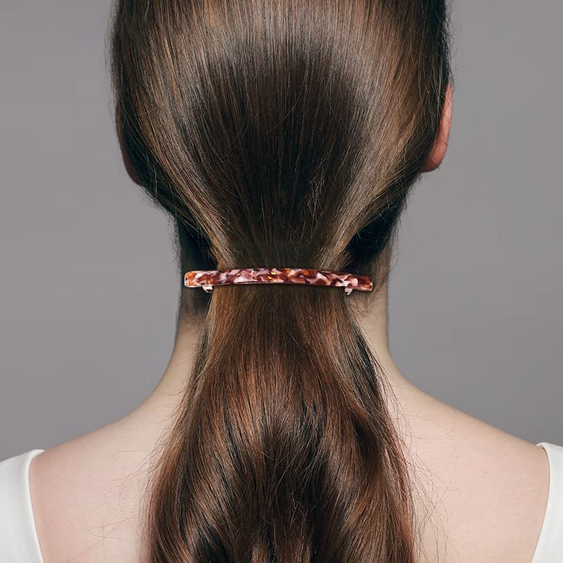 HYFEEL 4-Inch Large French Hair Barrettes for Thick Hair - 3 Pack
