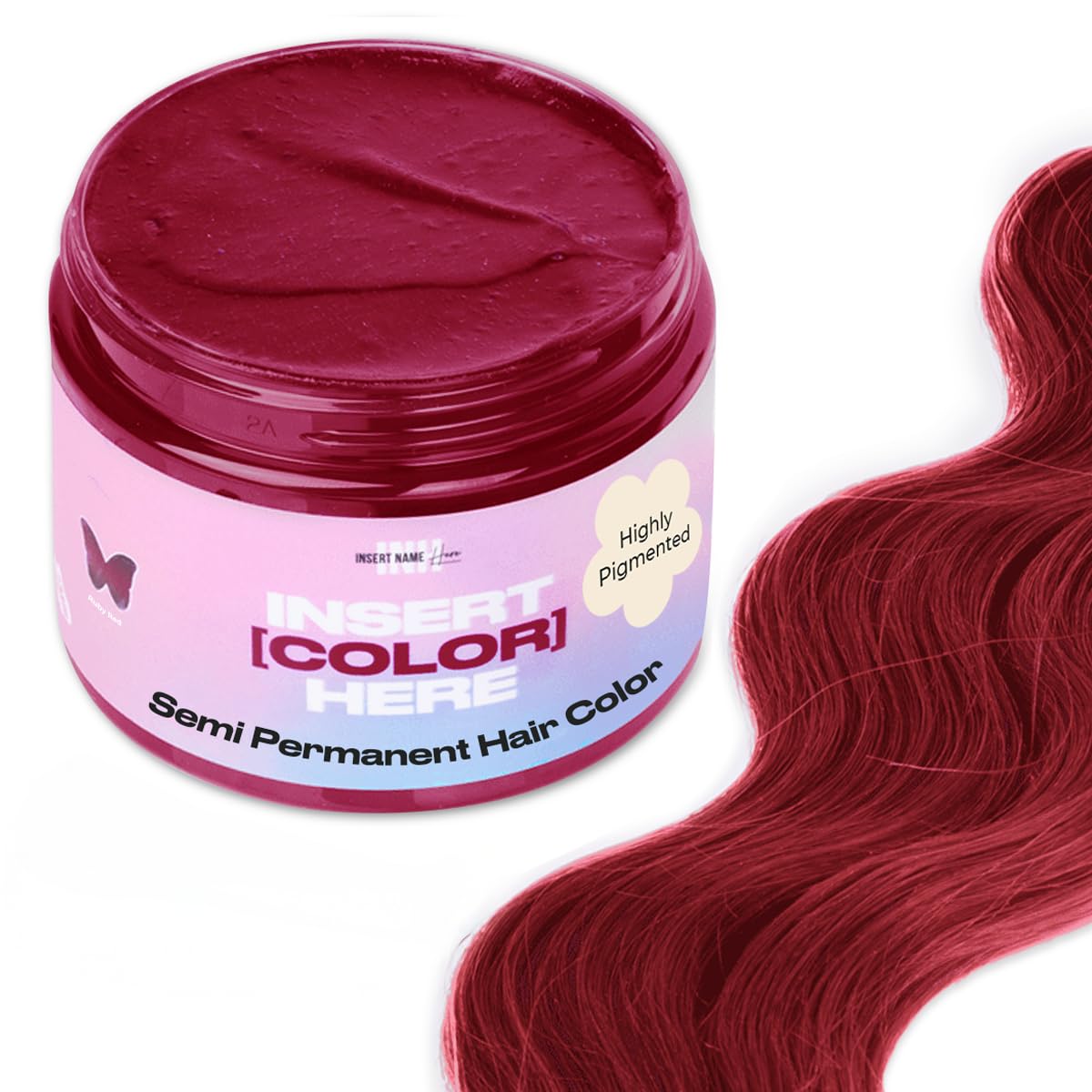INH Semi Permanent Hair Color - Dark Blue Hair Dye | Vegan Color Depositing Conditioner, 6oz