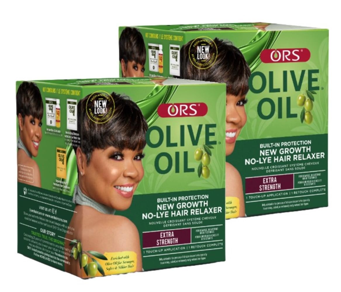ORS Olive Oil Hair Relaxer - Build-In Protection for New Growth | Extra Strength (1)