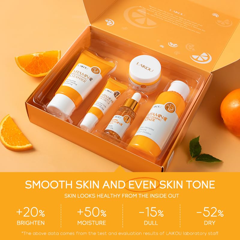 Vitamin C Skincare Gift Set for Teens - 5-Piece Hydrating Kit