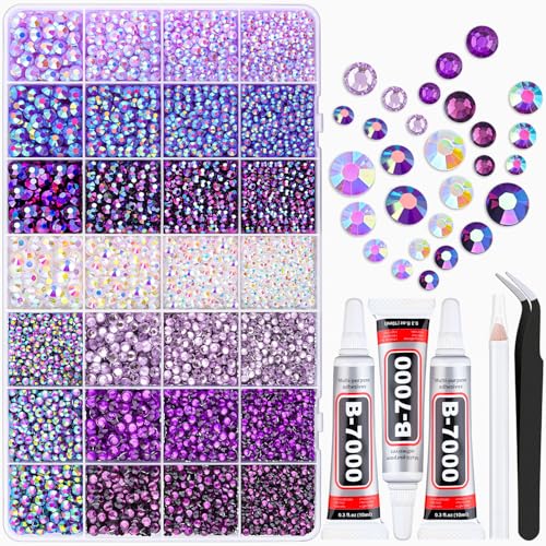 20000pcs Resin Rhinestones Kit with B7000 Glue for DIY Bedazzling Crafts
