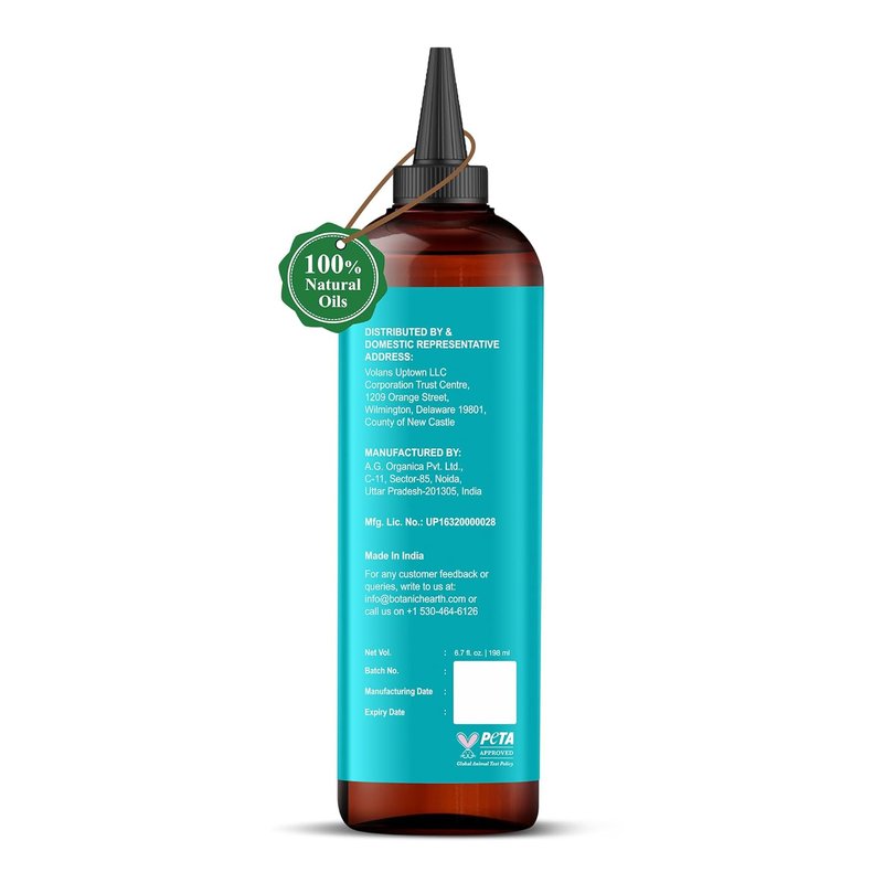 100% Pure Argan & Biotin Oil for Hair Growth - Nourishing Hair Treatment Oil 6.7 Fl Oz | Infused with Coconut Oil for Repairing Dry, Damaged Hair