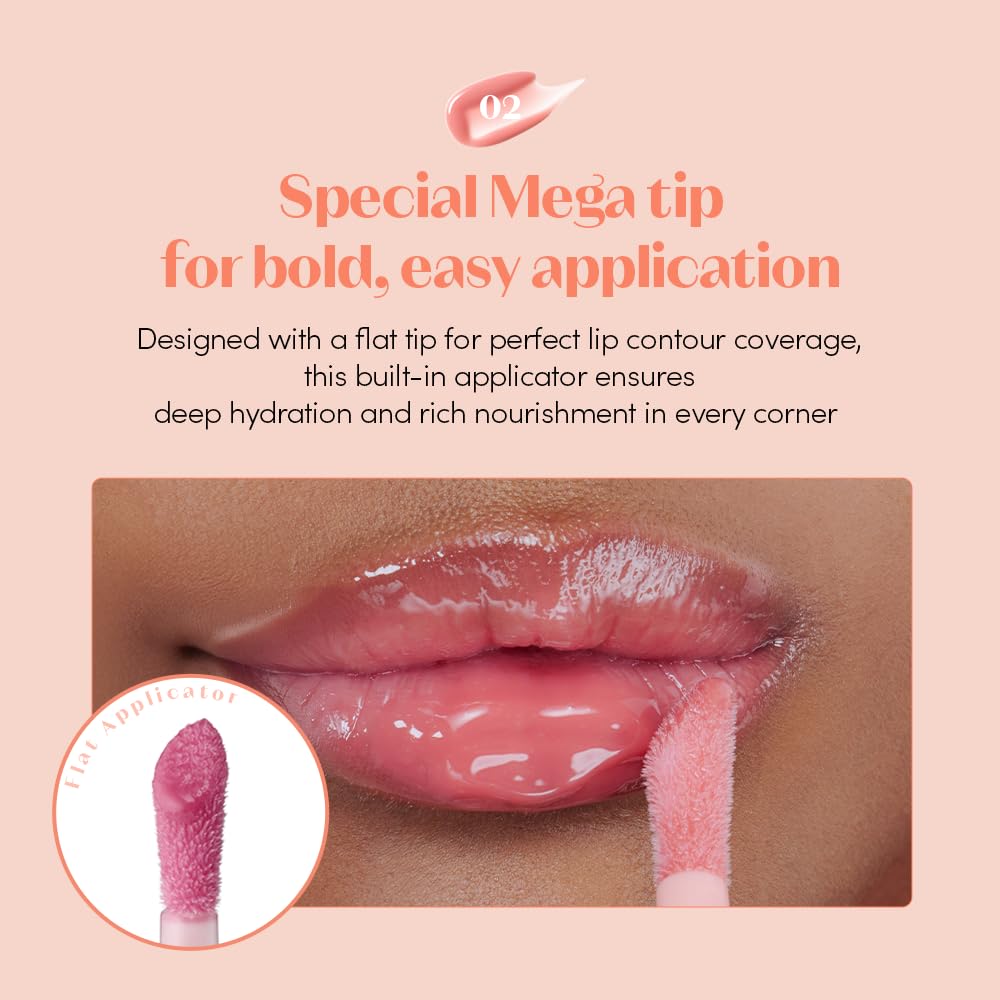 Ginger Sugar Lip Serum - Moisturizing Lip Balm with Mega Tip Applicator | Nude Beige, 13g