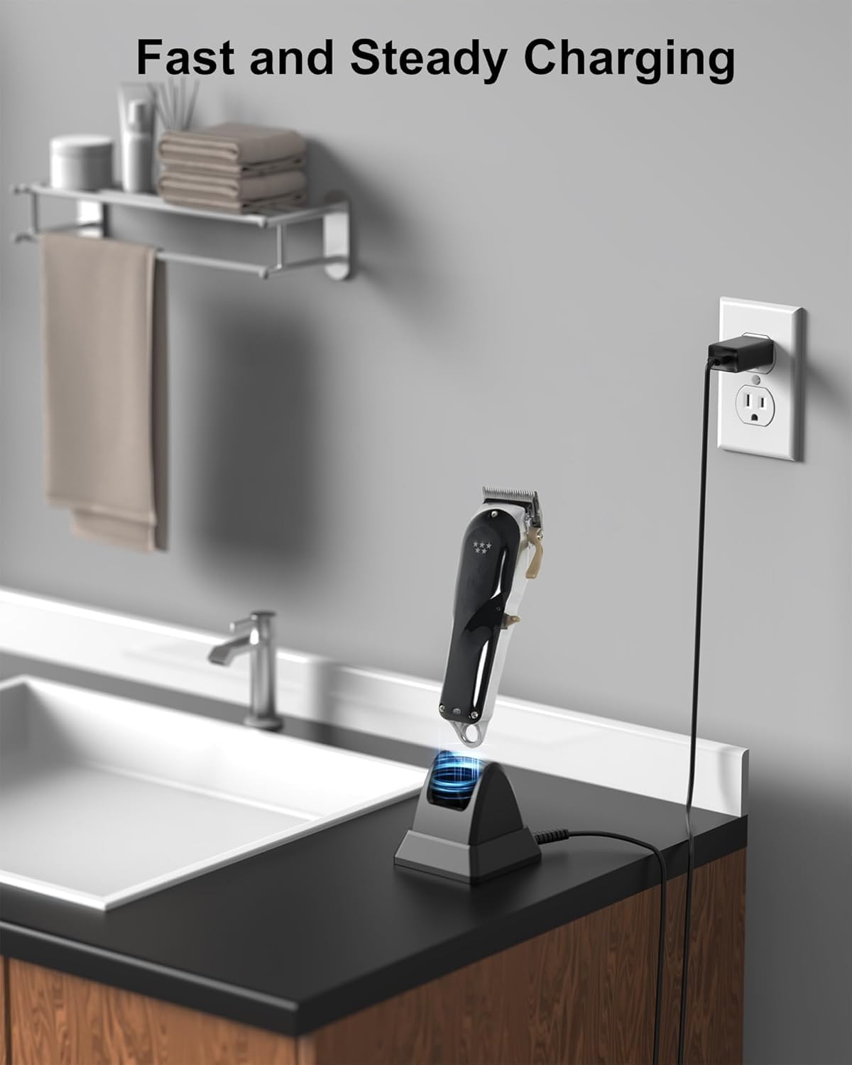 WUKUR Charging Stand for Wahl Cordless Clipper 3801, Charging Stand for Wahl Sterling and 5-Star 8148 8481 8591 81919 8504 8509 Cordless Clippers Charging Base