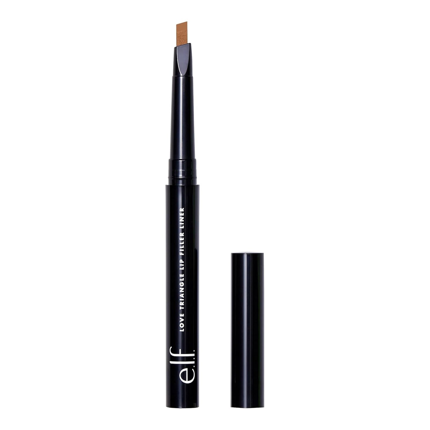 e.l.f. Love Triangle Lip Filler Liner - 2-in-1 Sculpting Lip Pencil, Long-Lasting Deep Brown Color | Vegan & Cruelty-Free