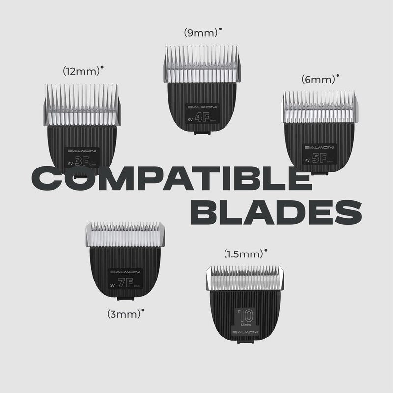 BALMONI Detachable 7F Clipper Blade Macaroon Series – 3mm (1/8") Cutting Length, Built-in Guide Comb Effect, Stainless Steel Edge, Not Compatible with 5-in-1 Clippers