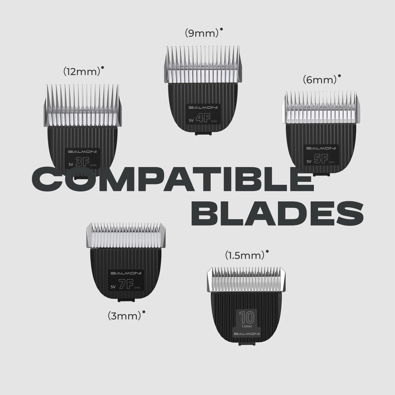 BALMONI Detachable 5F Clipper Blade Macaroon Series – 6mm (1/4") Cutting Length, Built-in Guide Comb Effect, Stainless Steel Edge, Not Compatible with 5-in-1 Clippers