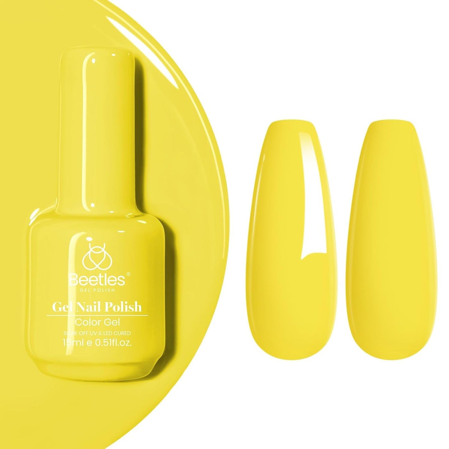 Beetles Purple Gel Polish - Lilac Light Purple Nail Color | 15ml Soak Off UV LED Gel for Summer Manicure
