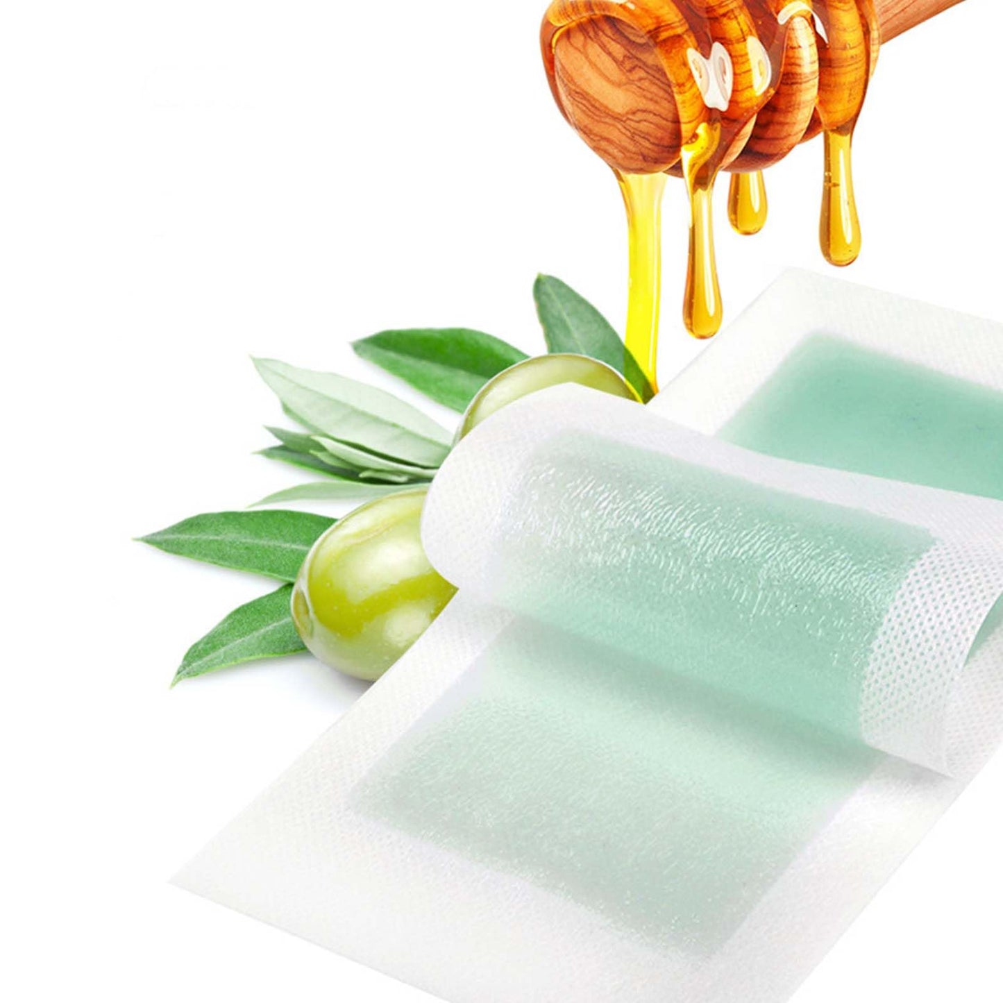 YIZHUO Wax Strips Kit - 60 Pcs Body & Facial Hair Removal Waxing Strips (40 Large & 20 Small) with 5 Calming Oil Wipes, Gentle & Effective for Legs, Arms, Bikini, Eyebrows, Upper Lip
